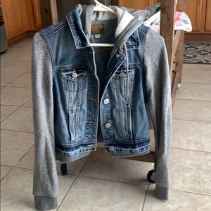 Sweatshirt hooded Jean jacket